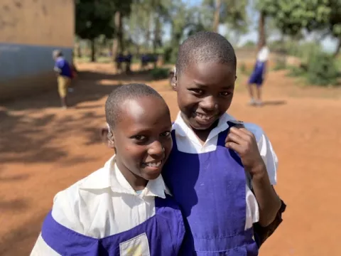 Two students with hearing disabilities in Northern Uganda